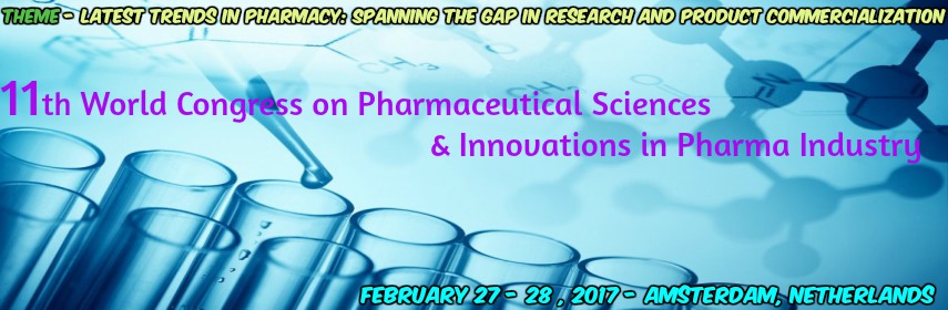 Pharmaceutical Sciences 2017 invites all the participants across the globe to attend 11th World Congress on Pharmaceutical Sciences and Innovations in Pharma Industry during February 27-28, 2017 in Amsterdam, Netherlands. This is a remarkable Pharma conference which brings together a unique and International mix of large and medium Pharmaceutical companies / industries, leading universities and research institutions. These Pharmaceutical events are perfect platform to share experience, foster collaborations across industry and academia, and evaluate emerging technologies across the globe.