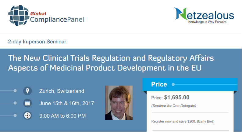 The main document from a regulatory perspective in the development of a medicinal product is the regulatory plan. In this Seminar it is explained how to write the regulatory plan, and which aspects to consider.

The regulatory plan describes the regulatory strategy, as well as pricing and reimbursement issues in your development. Orphan medicinal Products will be discussed, and the advantages of having a status as an orphan medicinal product will be explained.

Read More : http://www.globalcompliancepanel.com/control/globalseminars/~product_id=900936SEMINAR?channel=mailer&camp=Seminar&AdGroup=allconferencealerts_June_2017_SEO