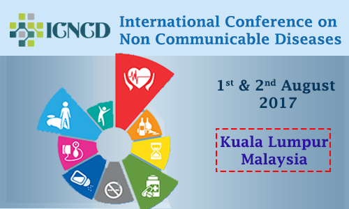 TIIKM Sri Lanka invites you to send you research papers for the International Conference on Non communicable diseases - 2017(ICNCD 2017) which will be held 1st - 2nd August 2017 in Kuala Lampur, Malaysia with the theme of NCD 2017: Global Responses to a Global Epidemic.

Conference main tracks

Mortality and Morbidity
Behavioral Risk Factors
Biological Risk Factors
National Defense Responses
Case-Mix for NCDs
