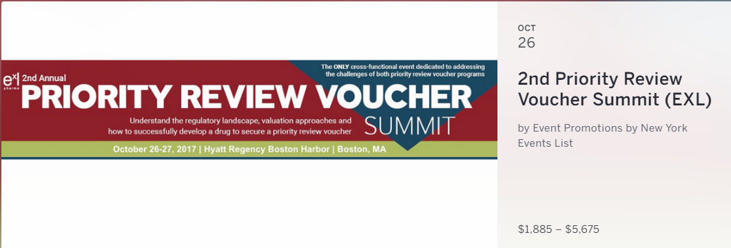 2nd Priority Review Voucher Summit
The FDA Priority Review Voucher Programs are incentives meant to encourage the development of new treatments for diseases that lack commercial viability and do not typically garner development interest from companies.