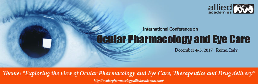 Ocular Pharmacology and Eye Care 2017 offers the best and propelled advances in the field of with present and potential researchers, make a sprinkle with new medication improvements, and get name acknowledgment at this 2-day occasion. Widely acclaimed speakers, the latest methods, improvements, and the most current upgrades in Ophthalmology are signs of this gathering ophthalmology. With individuals from around the globe concentrated on finding out about Ophthalmologists; this is your best chance to achieve the biggest array of members from the Ophthalmologists and Pharmacologists people group, ophthalmology society, European pharmacology gatherings, American ophthalmology society. Direct presentations, disseminate data, meet.

The