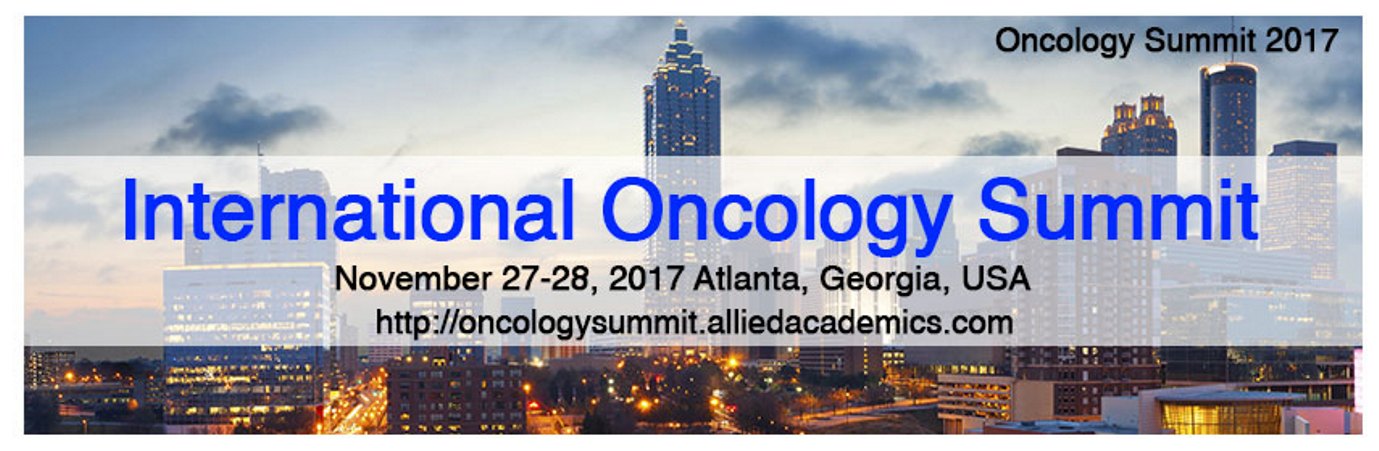 Allied Academies invites all the participants from all over the world to attend 'International Oncology Summit' during November 27-28, 2017 in Atlanta, Georgia, USA which includes prompt keynote presentations, Poster presentations and Exhibitions. This Summit has the platform to fulfill the prevailing gaps in the transformation of this science of hope, to serve promptly with solutions to all in the need. 
