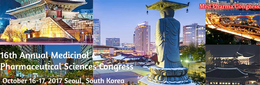 Conference Series LLC invites all the participants across the globe to attend 16th Annual Medicinal & Pharmaceutical Sciences Congress during October 16-17, 2017 Seoul, South Korea, which includes prompt keynote presentations, Oral talks, Poster presentations and Exhibitions.