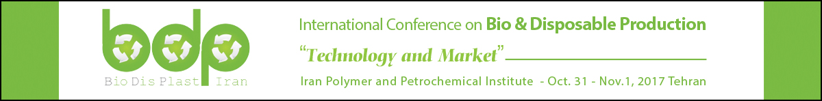 International Conference on Bio & Disposable Production (Technology and Market) will be held by the Association of Iranian Producers of Disposables (AIPOD) in cooperation with IICIC and technical and scientific support of Polymer Industry Media International (PIMI) on Oct. 31- Nov. 1, 2017 in Tehran, Iran.

Conference Main Goals:
�	Exploring investment potentials for launching new production units
�	Transferring advanced technologies for optimization of present production lines 
�	Introducing partnership opportunities as joint venture, bilateral or under-licensed production in Iran market
�	Assessing the role of new materials in market development for disposables (food industry, medical equipment,�)
�	Improving and development of consumer and specialty disposable goods
�	Cooperating with relevant