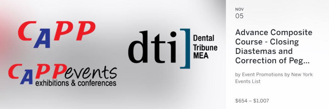 DESCRIPTION

Advance Composite Course
Closing Diastemas and Correction of Peg Laterals

05 November 2017, 09:00 - 18:00
InterContinental Hotel Festival City, Dubai, UAE
Target Audience: Dentists
7 CE Credits
