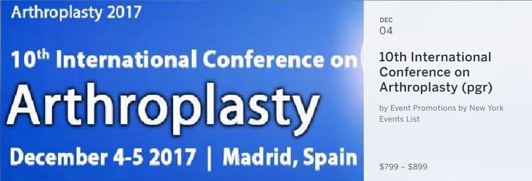 10th International Conference on Arthroplasty 