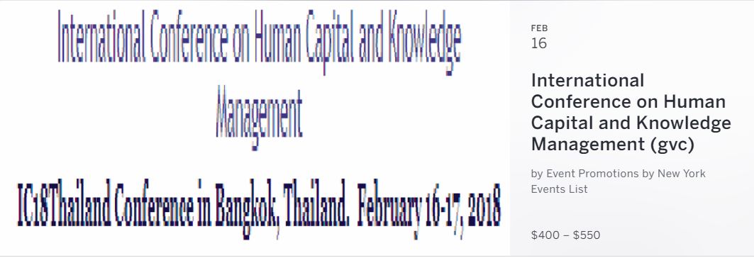 International Conference On Human Capital And Knowledge Management 