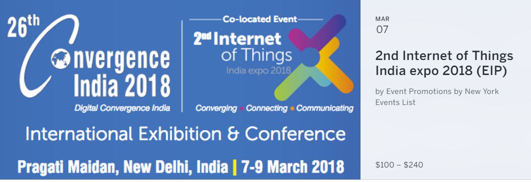 2nd Internet of Things India expo 2018