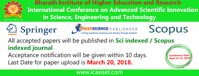 Welcome to International Conference on Advanced Scientific Innovation in Science, Engineering and Technology
