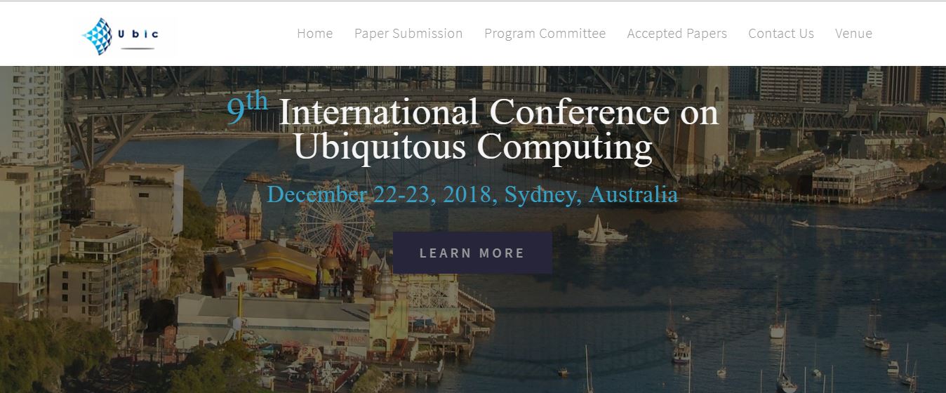 9th International Conference on Ubiquitous Computing (Ubic-2018)
