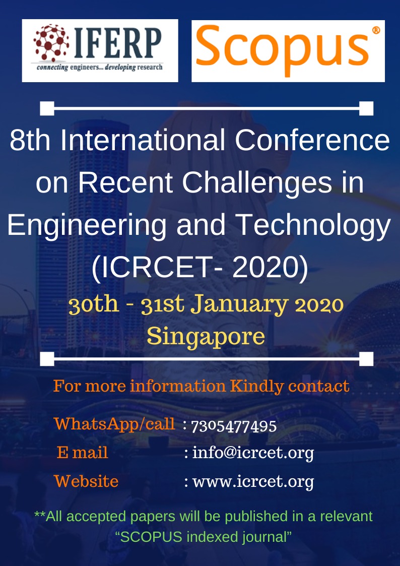 8th International Conference on Recent Challenges in Engineering and Technology (ICRCET)