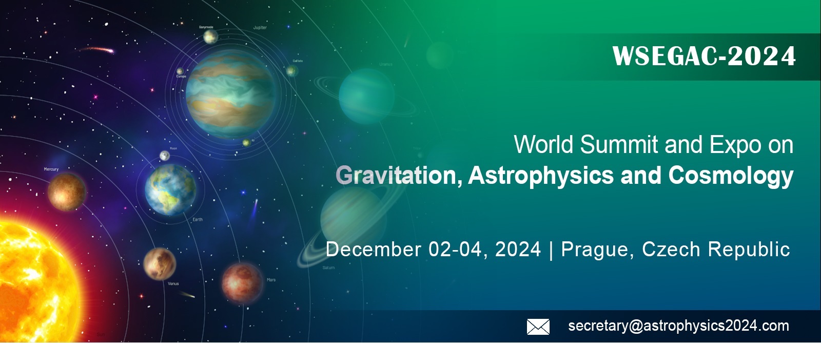 World Summit and Expo on Gravitation, Astrophysics and Cosmology(WSEGAC-2024)